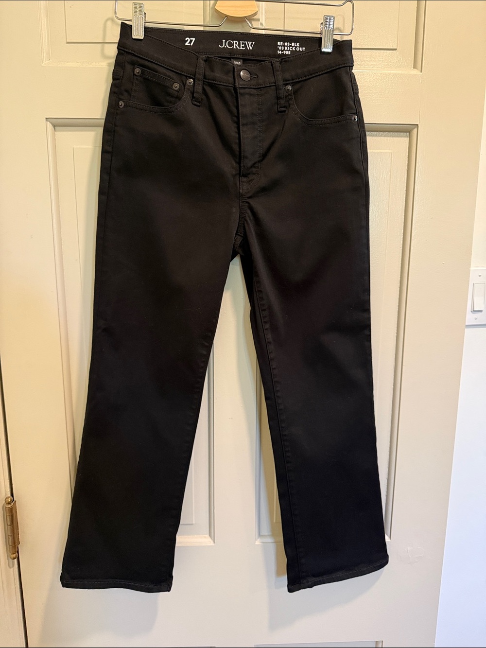 J. Crew Black '03 Kick Out Jeans Size 27